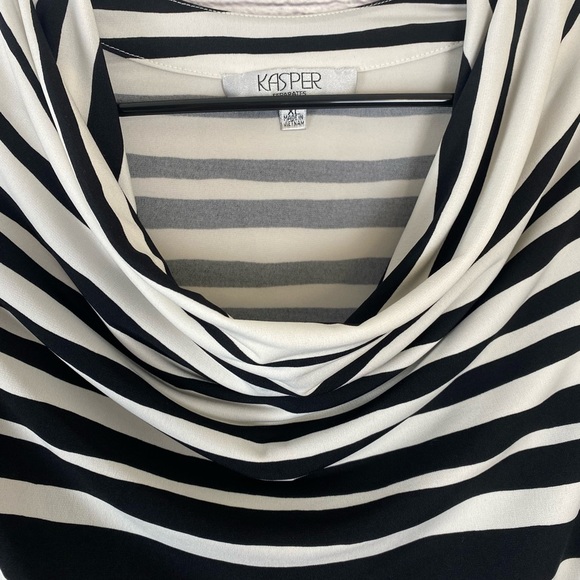 Kasper Striped Cowl Neck Blouse size XL - Picture 4 of 7